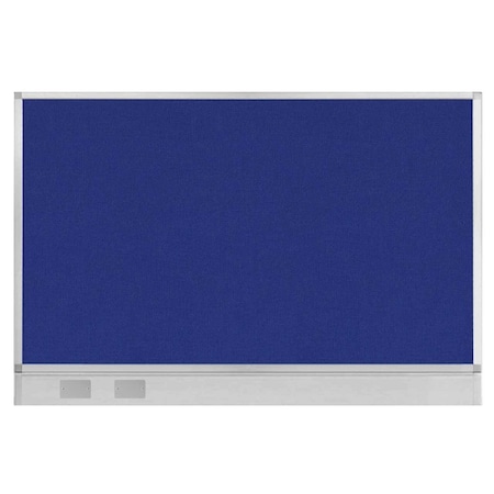 Versare Hush Panel Configurable Cubicle Partition 6' x 4' Royal Blue Fabric w/ Cable Channel 1855645